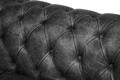 Distressed Vintage Leather: Black