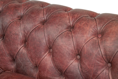 Distressed Vintage Leather: Red