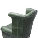 Queen Anne Wingback Armchair – Distressed Vintage Leather or Harris Tweed®, Handmade in Britain