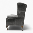 Queen Anne Handmade Leather Wingback Armchair | British Made