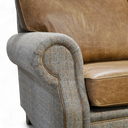 Hepburn Armchair — Harris Tweed & Leather, Handmade in Britain
