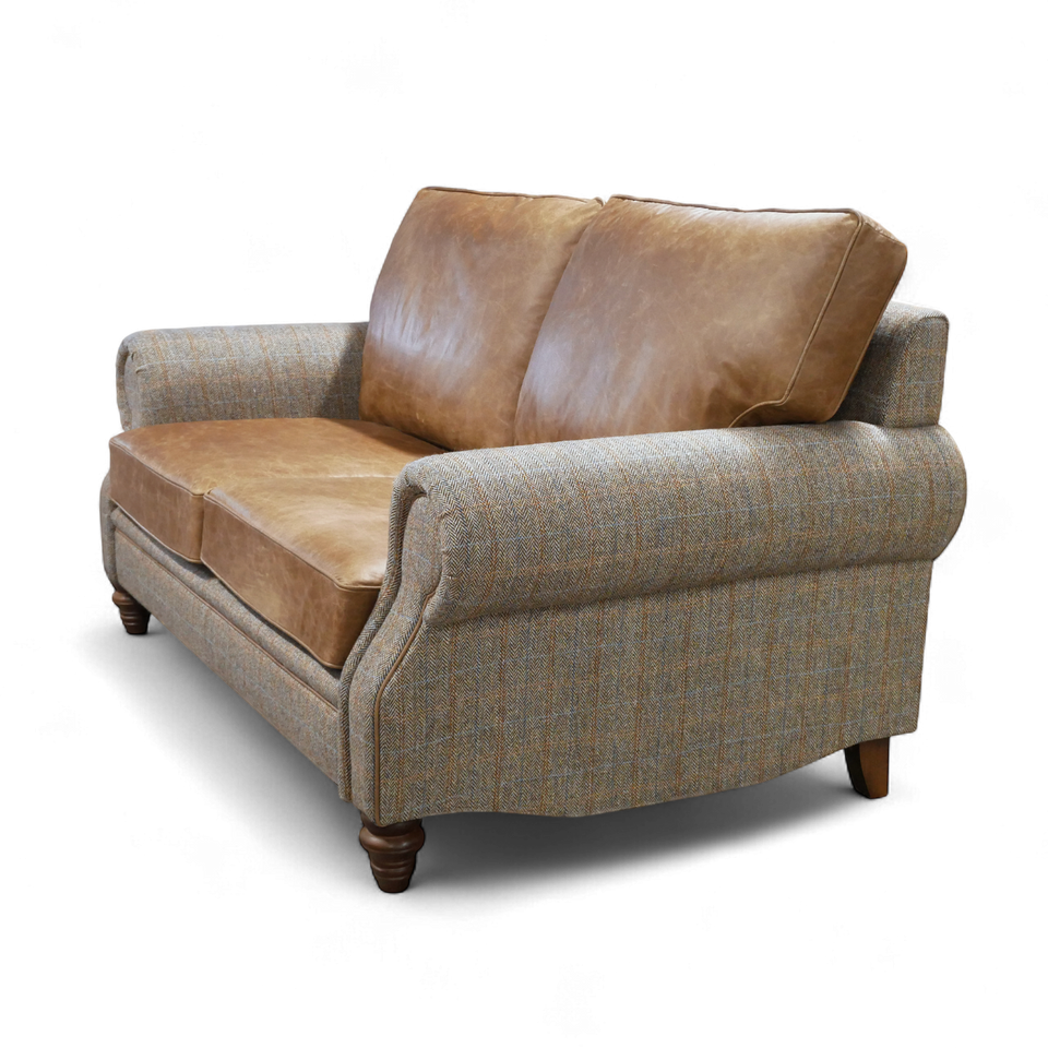 Hugh Sofa – Harris Tweed & Leather | Handmade in Britain – Vintage Sofa ...