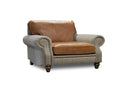 Handmade Hugh Harris Tweed & Leather Sofa | British Made