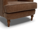 Handmade Vintage Leather Howie Button Back Armchair | British Made