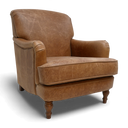 Howard Armchair – Distressed Vintage Leather, Handmade in Britain