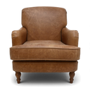 Howard Armchair – Distressed Vintage Leather, Handmade in Britain
