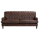 Handmade Howie Button Back Sofa in Tan, handmade by Vintage Sofa Makers