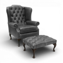Berkley Vintage Leather Chesterfield Wingback Armchair | Handmade in Britain