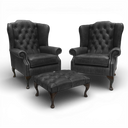 Berkley Vintage Leather Chesterfield Wingback Armchair | Handmade in Britain