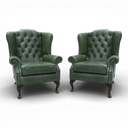 Berkley Vintage Leather Chesterfield Wingback Armchair | Handmade in Britain