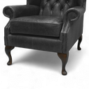 Berkley Vintage Leather Chesterfield Wingback Armchair | Handmade in Britain