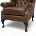Berkley Vintage Leather Chesterfield Wingback Armchair | Handmade in Britain