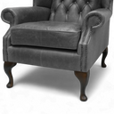 Berkley Vintage Leather Chesterfield Wingback Armchair | Handmade in Britain
