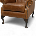 Berkley Vintage Leather Chesterfield Wingback Armchair | Handmade in Britain