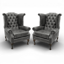 Queen Anne Handmade Leather Wingback Armchair | British Made