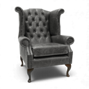 Queen Anne Handmade Leather Wingback Armchair | British Made