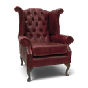 Queen Anne Handmade Leather Wingback Armchair | British Made