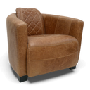 Jet Mid-Century Armchair – Distressed Vintage Leather, Handmade in Britain