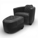 Jet Handmade Mid-Century Leather Armchair | British Made