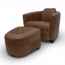 Jet Handmade Mid-Century Leather Armchair | British Made