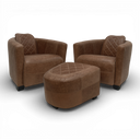 Jet Handmade Mid-Century Leather Armchair | British Made