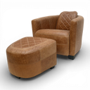 Jet Handmade Mid-Century Leather Armchair | British Made