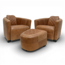 Jet Handmade Mid-Century Leather Armchair | British Made