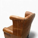 Queen Anne Handmade Leather Wingback Armchair | British Made