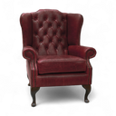 Berkley Vintage Leather Chesterfield Wingback Armchair – Handmade in Britain