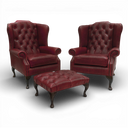 Berkley Vintage Leather Chesterfield Wingback Armchair | Handmade in Britain