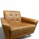 Space Handmade Swivel Leather Armchair | British Made
