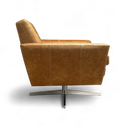 Space Handmade Swivel Leather Armchair | British Made