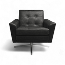 Space Handmade Swivel Leather Armchair | British Made