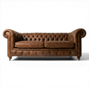 Hunter Handmade Vintage Leather Chesterfield Sofa