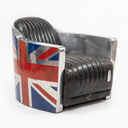 Vintage Leather Aviator Club Chair – Union Jack Aluminium