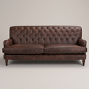Handmade Howie Button Back Sofa | British-Made Vintage Leather Sofa