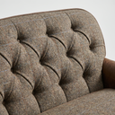 Howie Handmade Sofa in Harris Tweed and Distressed Vintage Leather