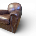 Vintage Halo Cigar Chair in Brown Leather