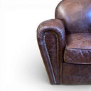 Vintage Halo Cigar Chair in Brown Leather