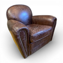 Vintage Halo Cigar Chair in Brown Leather