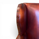 Original Old Boot Bookworm Armchair in Hand-Dyed Tan Leather