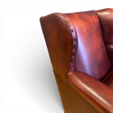 Original Old Boot Bookworm Armchair in Hand-Dyed Tan Leather