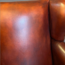 Original Old Boot Bookworm Armchair in Hand-Dyed Tan Leather