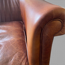 Laura Ashley Vintage Tan Leather Tub Armchair