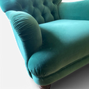 Tetrad Teal Velvet Button Back Armchair