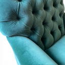 Tetrad Teal Velvet Button Back Armchair