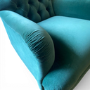 Tetrad Teal Velvet Button Back Armchair