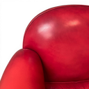 Pair of Retro Red Leather Club Chairs – Vintage Style Armchairs