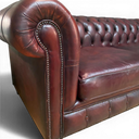 Original Old Boot Judge Chesterfield Sofa – Vintage Dark Tan Leather Sofa