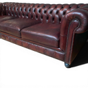 Original Old Boot Judge Chesterfield Sofa – Vintage Dark Tan Leather Sofa